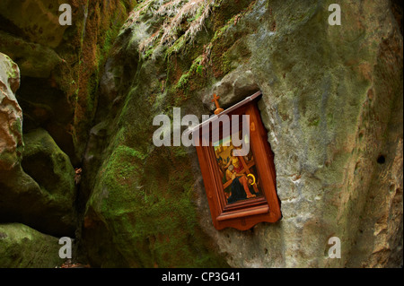 Frère autel près de Ceska Kamenice, Bratrsky oltar u Ceske Kamenice, Frère tchèque autel Kamenice, République Tchèque Banque D'Images