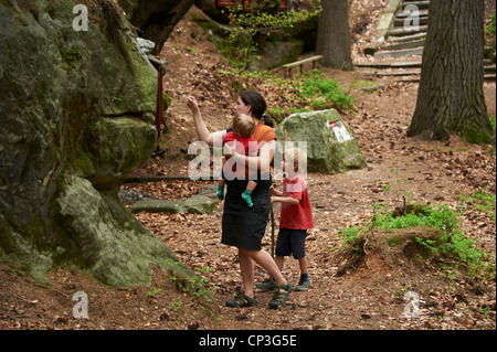 Frère autel près de Ceska Kamenice, Bratrsky oltar u Ceske Kamenice, Frère tchèque autel Kamenice, République Tchèque Banque D'Images