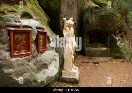 Frère autel près de Ceska Kamenice, Bratrsky oltar u Ceske Kamenice, Frère tchèque autel Kamenice, République Tchèque Banque D'Images