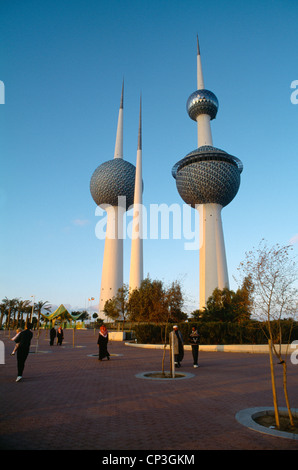 La ville de Koweït Koweït Kuwait Towers Banque D'Images