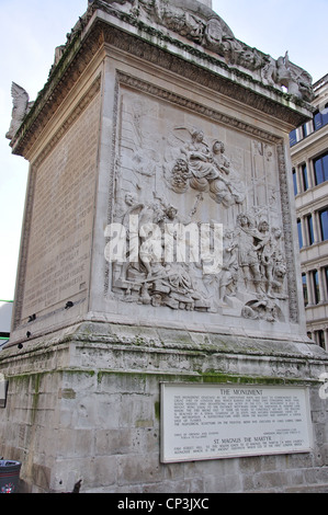 Le monument au grand incendie de Londres, ville de Londres, London, Greater London, Angleterre, Royaume-Uni Banque D'Images