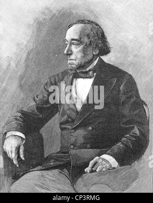 BENJAMIN DISRAELI, comte de Beaconsfield (1804-1881) homme politique conservateur britannique et le premier ministre Banque D'Images