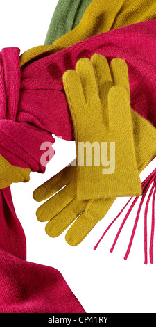 Encore un coup de la vie et des foulards gants de laine Banque D'Images