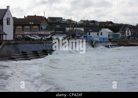 Sea wall Eyemouth Banque D'Images