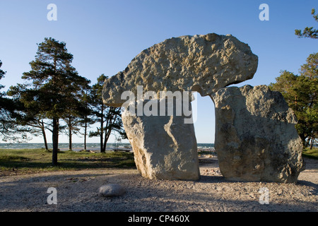 Lettonie - région de Kurzeme (Courlande) - Talsi - Parc National de district - fente Cape Most na Soči Banque D'Images