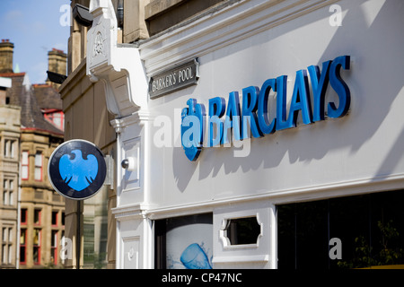 Barclays Bank logo signe Sheffield UK Banque D'Images