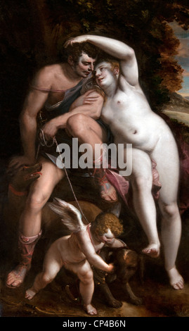 Vénus et Adonis - Vénus et Adonis par Luca Cambiaso 1527-1585 Italie Italien Banque D'Images