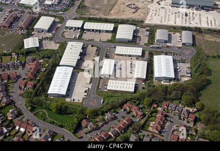 Vue aérienne de Zenith Business Park près de Barnsley Banque D'Images