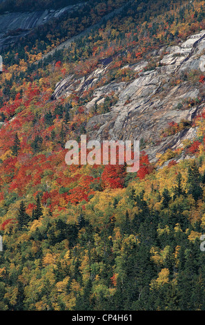 États-unis d'Amérique - New York - Montagnes Blanches. Crawford Notch. Mont Webster. Paysage d'automne. Banque D'Images