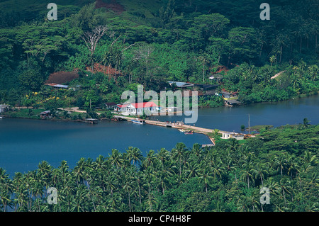 Polynésie française (territoire d'outre-mer de la République française) Iles de la société l'archipel des îles sous le vent, la baie d'Haamene Tahaa. Banque D'Images