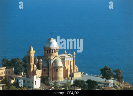 Algérie - ALGER. Notre Dame d'Afrique, l'église catholique a été achevé en 1872. Banque D'Images