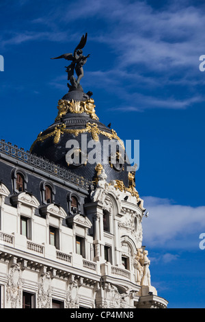 Espagne, Madrid, Centro, Metropolitan Building, jour Banque D'Images