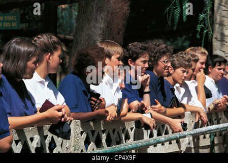 République d'Afrique du Sud, Johannesburg. Les enfants au parc d'attractions de l'annexe à Gold Reef City Banque D'Images