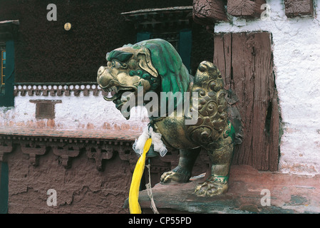 Chine - Tibet - Lhassa - Monte Rosso (Mapor). Le Palais du Potala, résidence du Dalaï Lama, en particulier Banque D'Images