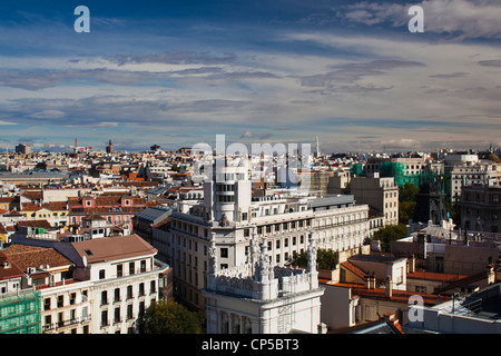 Espagne, Madrid, Plaza de la Cibeles, Palacio de Communicaciones, bureau de poste rénové en l'espace d'exposition El Centro Banque D'Images