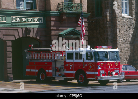 États-unis d'Amérique - New Jersey - Atlantic City. Feu de camion. Banque D'Images