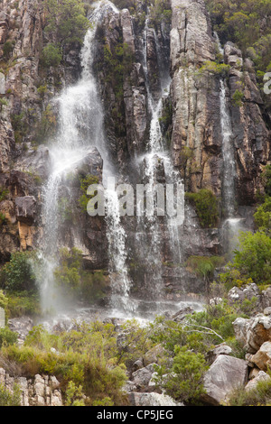 Une cascade sur Bainskloof pass, Western Cape, Afrique du Sud Banque D'Images