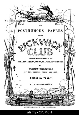 À titre posthume les papiers du Pickwick Club, le premier roman de Charles John Huffam Dickens ou Boz, 1812 - 1870, un Engl Banque D'Images