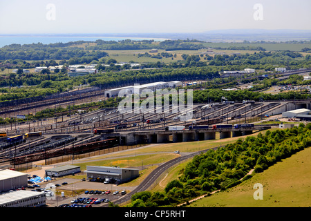 3800. Terminal du Tunnel sous la Manche, Cheriton, Folkestone, Kent, UK Banque D'Images