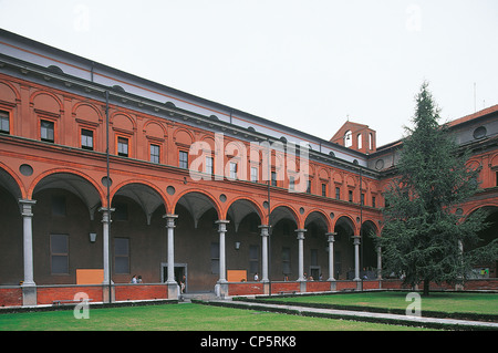 Lombardie - Milan. Universita Cattolica del Sacro Cuore, cloître. Banque D'Images