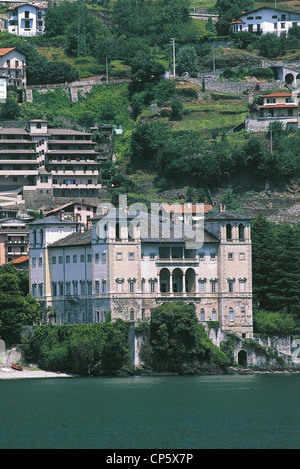 Lac de Côme LOMBARDIE GRAVEDONA Palazzo Gallio Banque D'Images