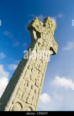 La croix de saint Martin, à l'extérieur de l'abbaye sur l'île d'Iona, Argyll, Scotland. Banque D'Images