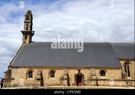 Camaret-sur-mer, du port,chapelle de Notre-Dame-de-Rocamadour,Finistere,Bretagne,Bretagne,France Océan Atlantique Banque D'Images