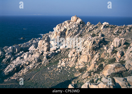 Italie - Sardaigne Région. Gallura - Capo Testa (Olbia-Tempio Province). Coast Banque D'Images