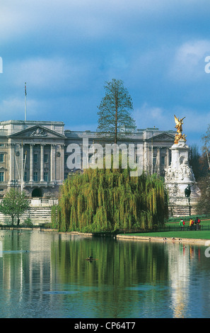 Royaume-uni - England - London, St James's Park et Buckingham Palace. Banque D'Images