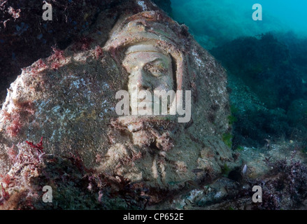 Le cosmonaute Youri Gagarine à la première sculpture dans le monde sous-chefs musée' Alley ou Atlantis soviétique Banque D'Images