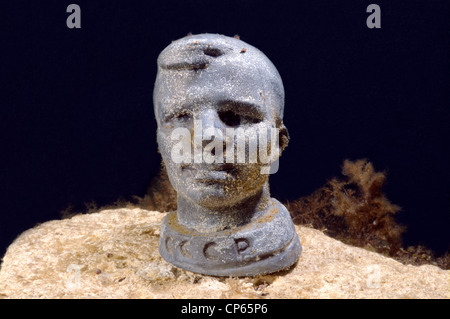 Le cosmonaute Youri Gagarine à la première sculpture dans le monde sous-chefs musée' Alley ou Atlantis soviétique Banque D'Images