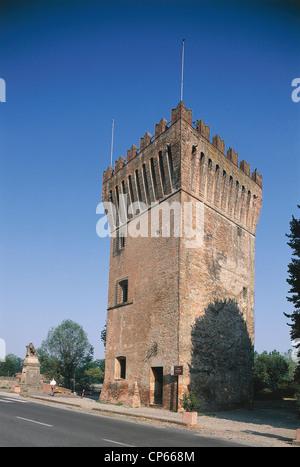 Lombardia - Pizzighettone (Cr). Torre del Guado. Banque D'Images