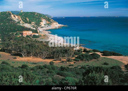 VILLASIMIUS SARDEGNA Capo Carbonara Banque D'Images