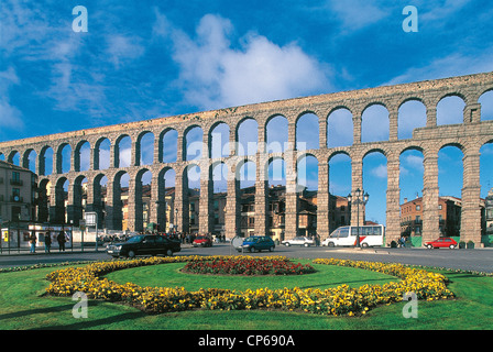 Espagne Ségovie aqueduc romain de Castille-León Banque D'Images