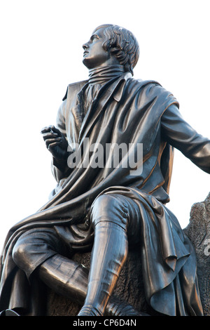 Robert Burns Statue Square Albert à Dundee en Écosse Banque D'Images