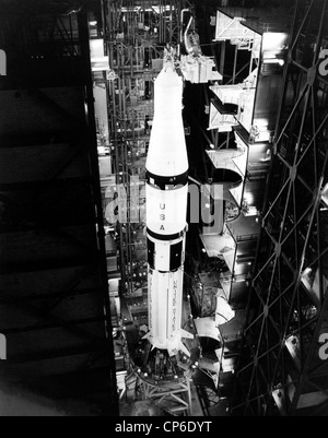 Projet d'essai Apollo-Soyouz, Saturn IB avec passe-partout Banque D'Images