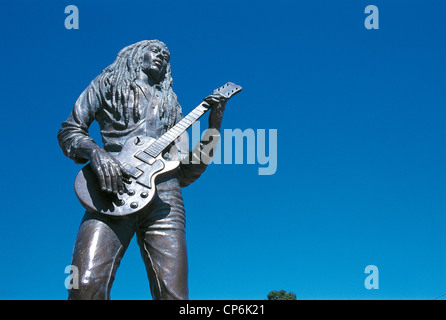 Jamaïque - Kingston. Monument à Bob Marley Banque D'Images