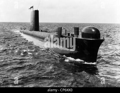 Sous-marin de classe Oberon, 1960. Le HMS Oracle. Guerre froide Banque D'Images