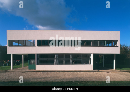 France - Ile-de-France - Poissy. Villa Savoye (architecte Le Corbusier, 1229). Banque D'Images