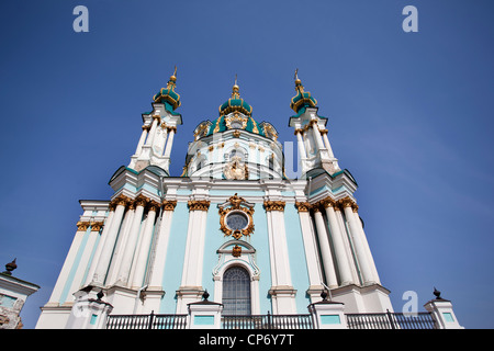 St Andrew's Church à Kiev, Ukraine. Banque D'Images