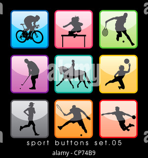 Jeu de silhouettes Sport Banque D'Images