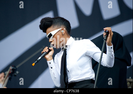 Janelle Monåe Live au festival 2011 sans fil Banque D'Images