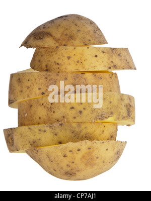 Pommes de terre hachées isolé sur fond blanc Banque D'Images