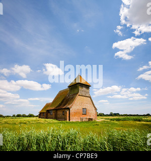 La belle église du 18ème siècle d'un Thomas Becket à Fairfield, Romney Marsh, Kent, Angleterre, Banque D'Images