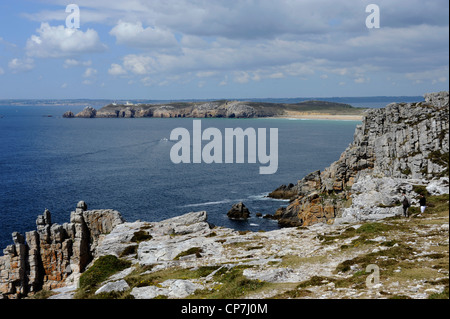 La pointe de Toulinguet,île de Crozon près de Camaret, Finistère,Bretagne,Bretagne,France Banque D'Images