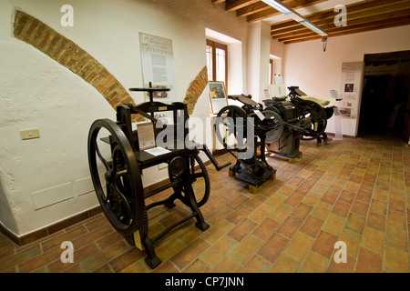 L'Italie, Lombardie, Soncino, musée de l'imprimerie Banque D'Images