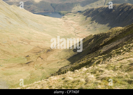 Le Riggindale Valley et le réservoir de Haweswater High Street, Cumbria. Banque D'Images