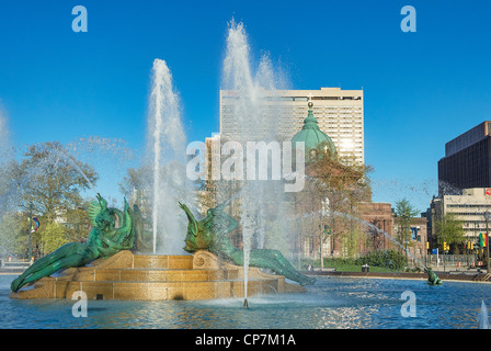 Swann Fountain dans Logan's Circle, Philadelphie, Pennsylvanie Banque D'Images