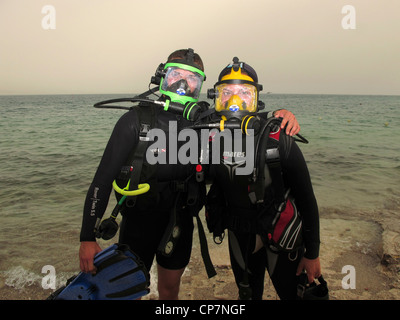 Plongée sous marine avec masque Banque D'Images