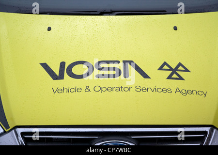 Vosa Vehicle and Operator Services Agency logo véhicule Ecosse UK Banque D'Images